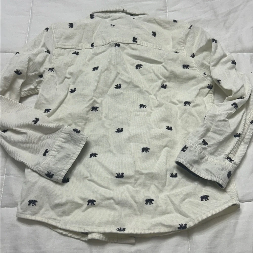 OshKosh B'gosh Cream Shirt with Navy Bear Design 💥